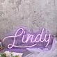 Lindy Dark Purple Neon Sign