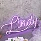 Lindy Dark Purple Neon Sign