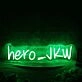 Hero JKW Green Neon Sign