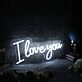 I Love You White LED Custom Neon Sign