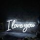 I Love You White LED Custom Neon Sign
