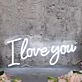 I Love You White LED Custom Neon Sign