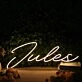 Jules Yellow Neon Sign