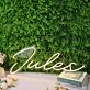Jules Yellow Neon Sign