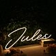 Jules Yellow Neon Sign