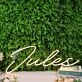 Jules Yellow Neon Sign