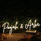 Poojah And Arka Yellow Neon Sign