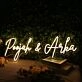 Poojah And Arka Yellow Neon Sign