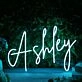 Ashley Blue LED Neon Sign