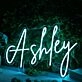Ashley Blue LED Neon Sign