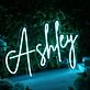 Ashley Blue LED Neon Sign