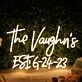 The Vaughns EST 6-24-23 Yellow Neon Sign