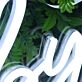 Touchedbyr White Neon Sign
