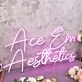 Ace Em Aesthetics Pink Neon Sign