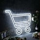 Shopping Cart White Neon Sign