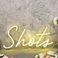 Shots Yellow Neon Sign