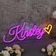 Kinsley Dark Purple Neon Sign