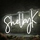 Shelby K White Neon Sign