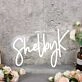 Shelby K White Neon Sign