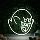 Boo White Neon Sign
