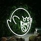 Boo White Neon Sign