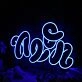Abstract Neon Blue Neon Sign