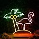 Coconut Tree And Flamingo Custom Neon Sign