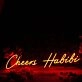 Cheers Habibi Red Neon Sign