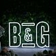 B And G White LED Neon Sign