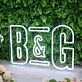 B And G White LED Neon Sign