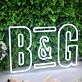 B And G White LED Neon Sign