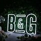 B And G White LED Neon Sign