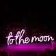 To The Moon Pink LED Neon Sign