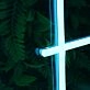 Humble Hustle Blue Neon Sign
