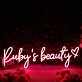 Rubys Beauty Red Neon Sign