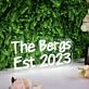 The Bergs Est 2023 White Neon Sign