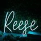 Reese Blue Neon Sign