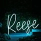 Reese Blue Neon Sign