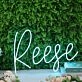 Reese Blue Neon Sign
