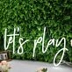 Lets Play White Neon Sign