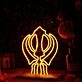 Abstact Pistil Orange Neon Sign