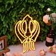 Abstact Pistil Orange Neon Sign