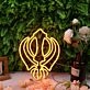 Abstact Pistil Orange Neon Sign
