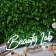 Beauty Lab White Neon Sign