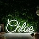 Chloe White Neon Sign