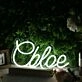 Chloe White Neon Sign