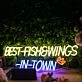 Best Fish And Wings In Town Neon Sign