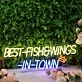 Best Fish And Wings In Town Neon Sign