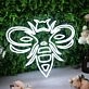 High Detailed Bee White Neon Sign