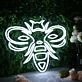 High Detailed Bee White Neon Sign